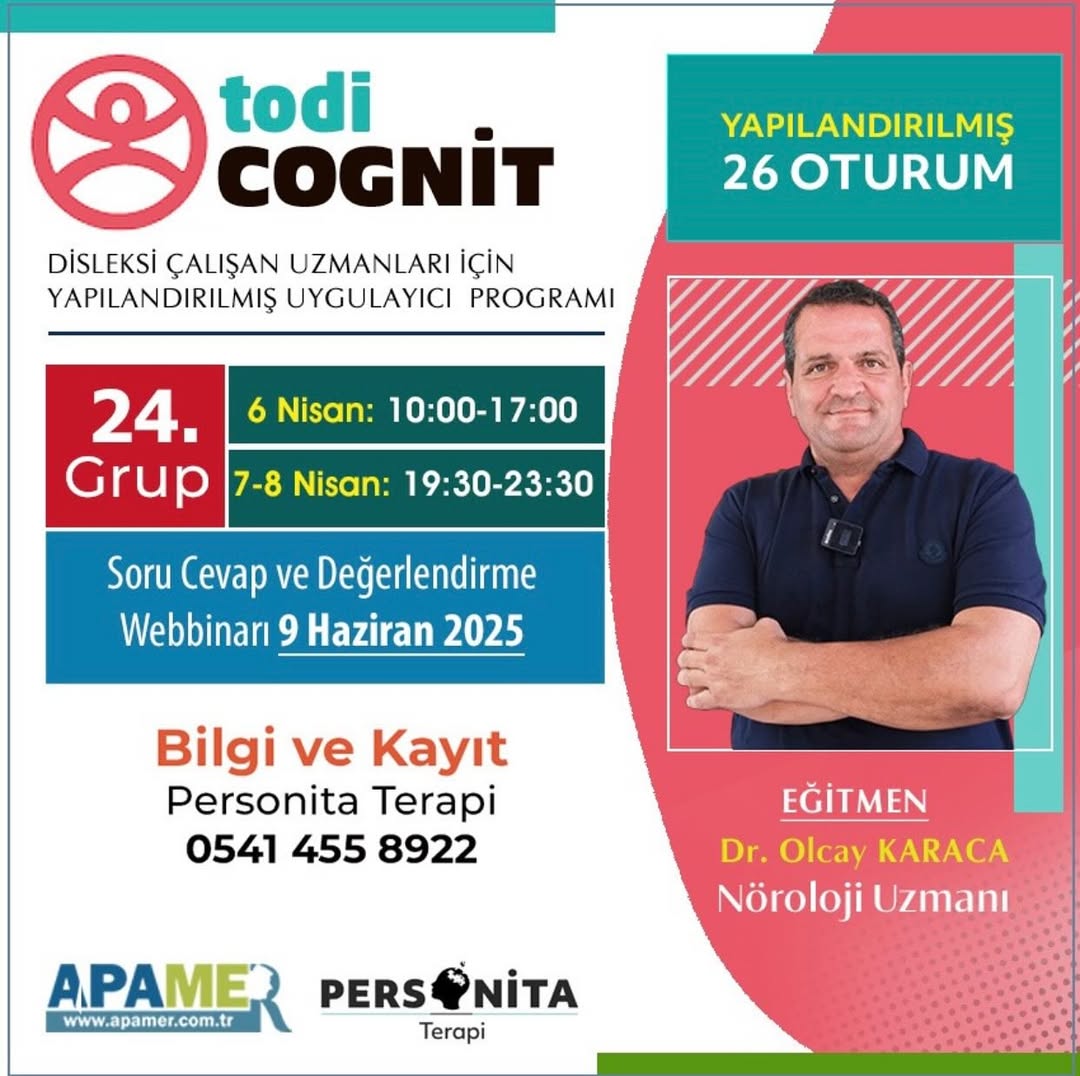 TODİ COGNİT Disleksi Çalışan Uzmanlar için Yapılandırılmış Uygulayıcı Programı Eğitimi